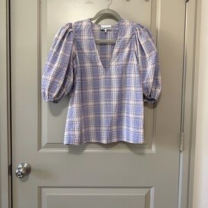 GANNI Puff Sleeve Top Size32